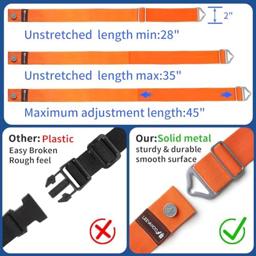 Luggage Straps for Suitcases, 2-in-1 Add a Bag Adjustable Travel Belt Black - Image 4