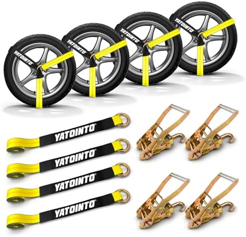 4 Pack 2"x96" Car Tie Down Straps by YATOINTO