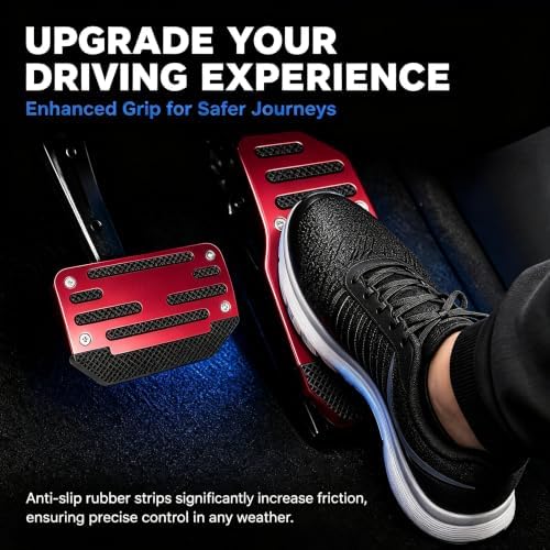 2 PCS Non-slip Pedal Pads Set, Alloy Brake and Accelerator Pedal Protectors - Image 6