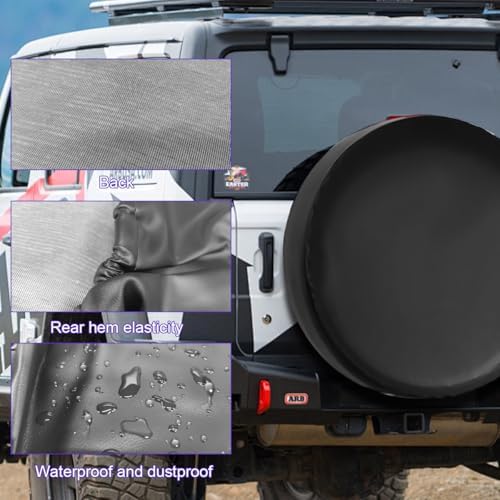 Car Spare Tire Cover, 15Inch Dustproof Waterproof Vehicle Spare Wheel Protectors - Image 5
