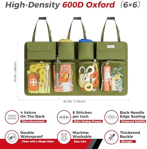 SURDOCA Car Trunk Organizer, LARGE CAPACITY Car Storage Bag - Image 3