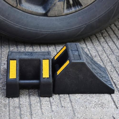 Heavy Duty Rubber Wheel Chocks 4 Packs, Premium Wheel Stopper - Image 5