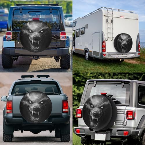 Wolf Spare Tire Cover 16in Spare Wheel Covers Tire Storage Cover - Image 6