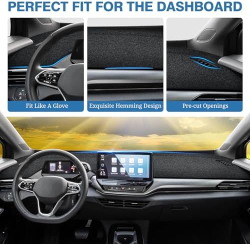 FIILINES Dash Cover for 2021-2025 Volkswagen ID.4 VW ID4, Dashboard Mat Exact - Image 4