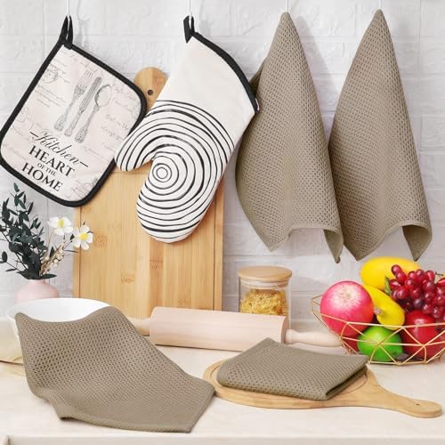 Homaxy 100% Cotton Waffle Weave Kitchen Dish Cloths 12-Pack - Image 6