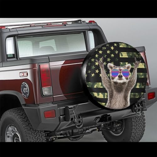 Funny Raccoon Spare Tire Cover Wheel Protectors Waterproof Wheel Covers - Image 4