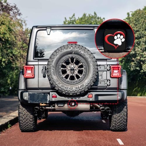 Dog Paw Love Heart Tow Hitch Covers Heavy Duty Rubber Trailer Hitch Cover 2" - Image 6