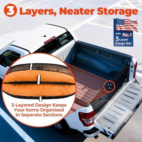 3-Layer Cargo Net for Honda Passport/Pilot 2023-2026, Zoned Storage Netting - Image 2
