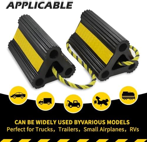 Vacallity Upgrade Rubber Wheel Chocks 6.2 in 1pair/2pack - Image 4