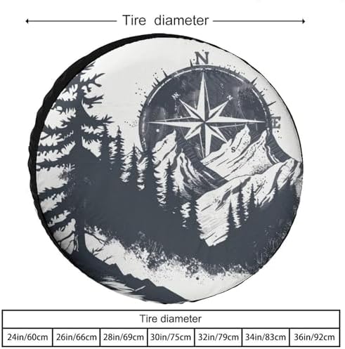 Heavy Duty Spare Tire Cover Mountains - Image 2
