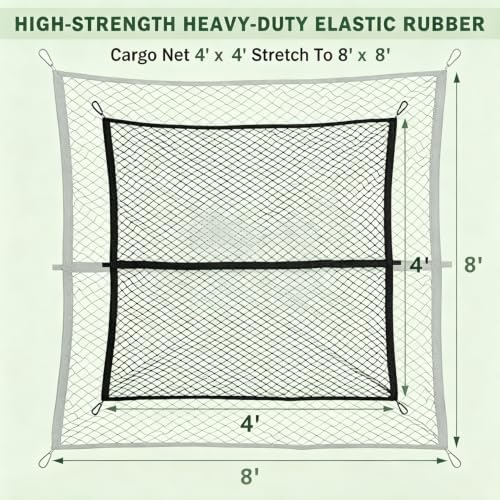 Highly Elastic Cargo Net with Hook - Image 3