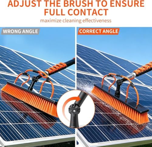 Solar Panel Cleaning Kit with 5-20ft Telescoping Pole, Water Fed Pole Window - Image 4