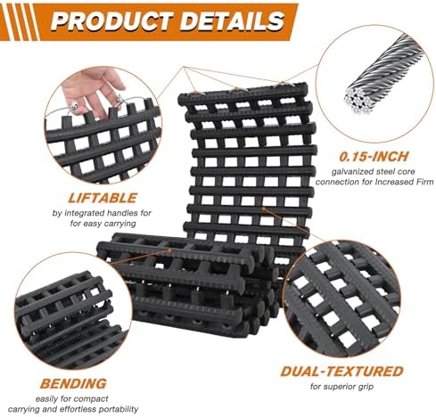 Nilight Tire Traction Mats 7 Ton Heavy-Duty 39" Recovery Tracks 2 Pack - Image 4