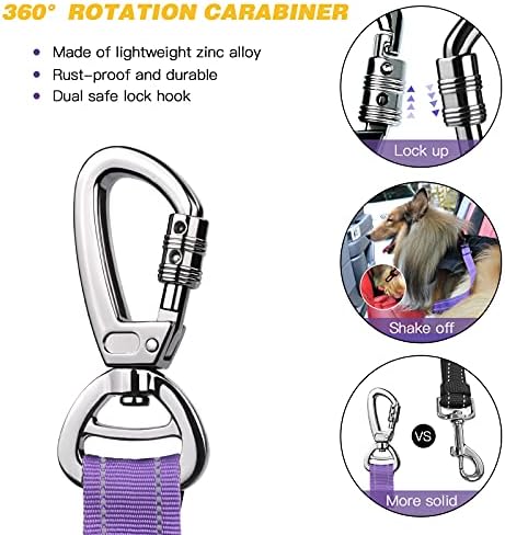 AUBELL Dog Seat Belt for Car, 2 Pack Set 3-in-1 Dog Car Harness - Image 4