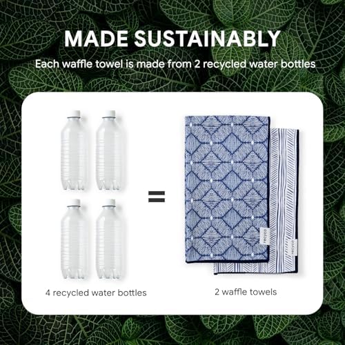 RECYCO Waffle Kitchen Towel Set of 2 - Image 5