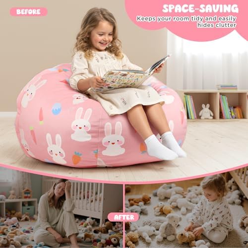 Children's Bean Bag Cover for Soft Toys 24 x 24 x 19.7 in - Image 4