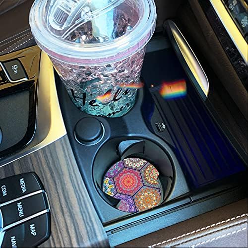 Mandala Ceramic Coasters 2 Pack, 2.56 inch Absorbent - Image 3