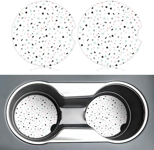 Abstract Pattern Car Coasters for Cup Holders, 2 Pack Car Cup Holder Coasters - Image 2
