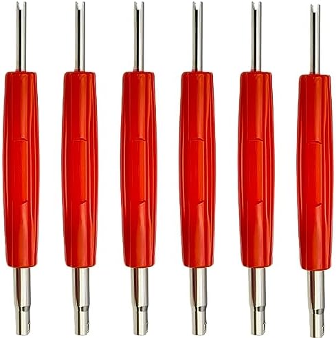 6Pcs R134A R12 A/C HVAC Valve Core Removal Tool Set，Dual Heads Valve Core by VOTNMIC