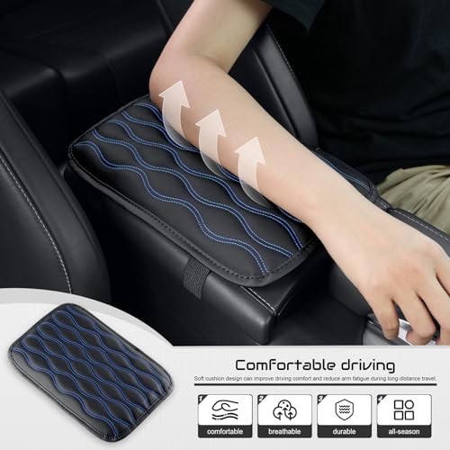 Amiss Car Center Console Cover, Upgraded Leather Car Armrest Cushion, Universal - Image 6