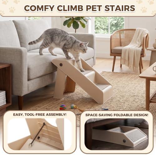 Foldable Dog Stairs 3-Step Pet Ramp Steps - Image 7