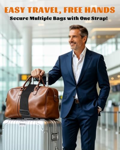 4-Pack Strong Adjustable Luggage Connector Straps - Image 5