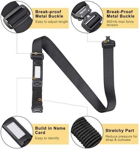 Vigorport Luggage Straps for Suitcases TSA Approved Suitcase Belt - Image 4