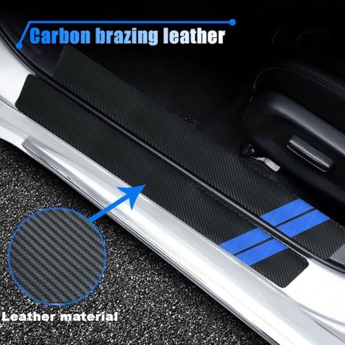 Car Door Sill Protector, Carbon Fiber Texture Threshold Sticker, Car Door Edge - Image 6
