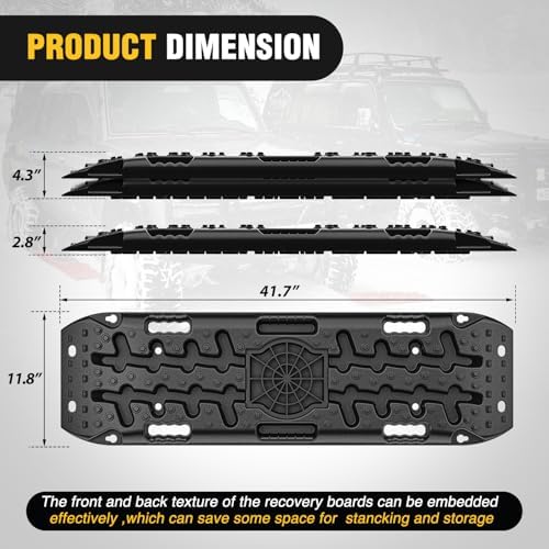 Nilight Off Road Traction Boards 4x4 Truck Recovery Tracks Mats Gear 2PCS - Image 2