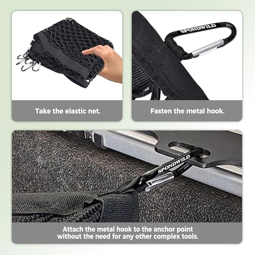 Highly Elastic Cargo Net with Hook - Image 5