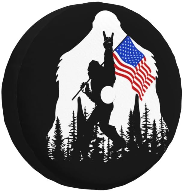 American Flag Camping Spare Tire Cover by IUSCUST