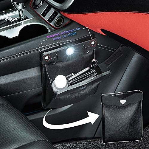 Smart LED Car Trash Can Garbage Bag Passenger Side Back Seat Hanging - Image 4