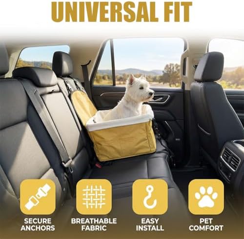 Dog Car Seats for Small Dogs, Portable Soft Auto Pet Booster Seats - Image 3