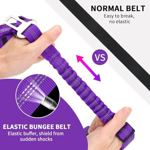 BWOGUE Dog Seat Belt for Car, Headrest Restraint Reflective Bungee, 1 Pack - Image 3