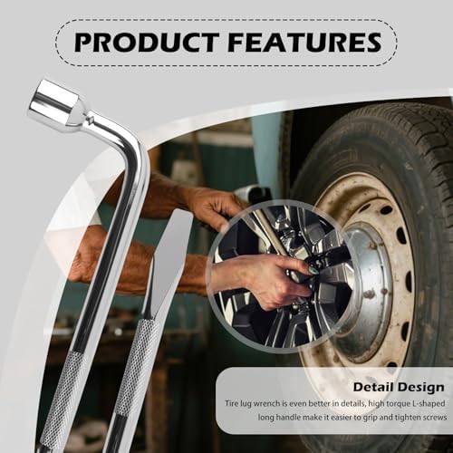Car L-Shape 19mm Lug Wrench, Double-Ended Tire Lug Nut Wrench - Image 5