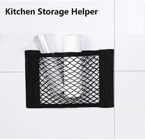 Universal Mesh Cargo Net with Tape Stickers Car Stretchable Storage Net Wall - Image 5