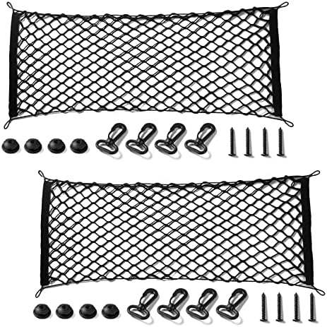 Amiss 2 Packs Cargo Net Stretchable, Adjustable Trunk Storage Net by Amiss