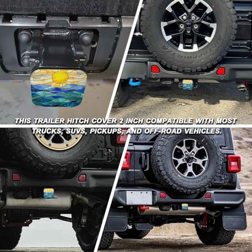 Trailer Hitch Cover 2 Inch Square Receiver Hitch Cover Rubber Tube Plug - Image 5