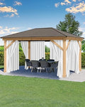 Outdoor Curtains for Patio Waterproof Rod Pocket 4 Pcs 54x84 Inch White by HolidayIdeas