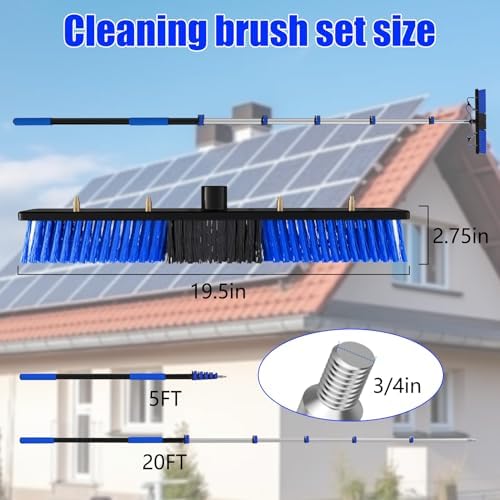  Solar Panel Cleaning Kit, 20FT Extension Pole Solar Panel - Image 5