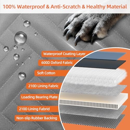 Back Seat Extender for Dogs, Hard Bottom Car Seat Cover for Dogs - Image 6