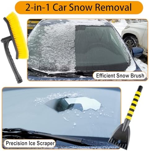 25.5" Car Snow Brush and Detachable Ice Scraper, Snow Shovel - Image 3