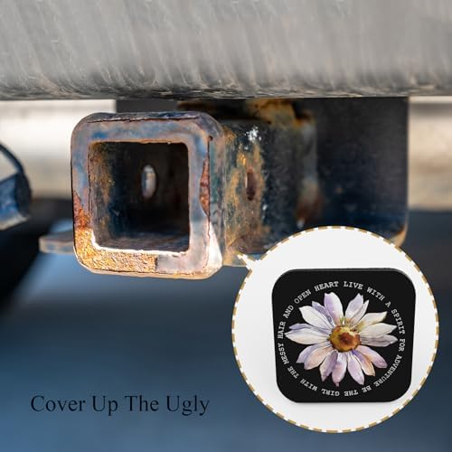 Daisy Travel Towing Hitch Plug Covers White Daisy Flower Floral Chamomile Pure - Image 4