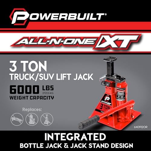 POWERBUILT 3 Ton All-in-One Hydraulic Bottle Jack and Jackstand in One - Image 2