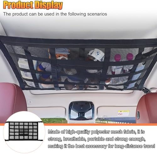 Car Ceiling Cargo Net Pocket - Image 4
