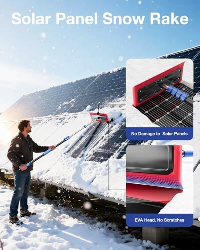 Roof Rakes for Snow Removal, 20FT Telescoping Snow Rake for House Roof - Image 4