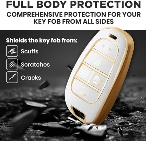 Lucrum Compatible with Hyundai Key Fob Cover & Keychain - Image 3