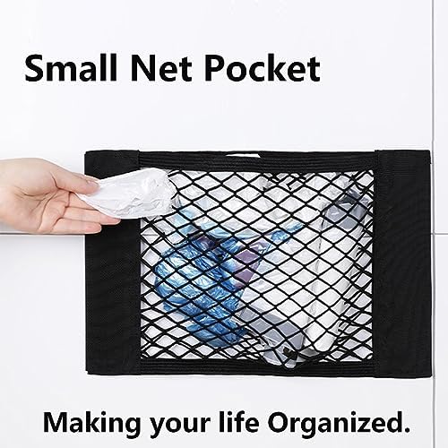 Universal Mesh Cargo Net with Tape Stickers Car Stretchable Storage Net Wall - Image 3