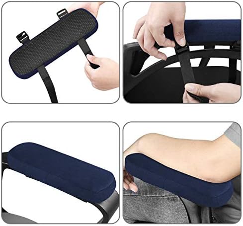 MOSISO Chair Armrest Pads, Home/Office Chair Arm Rest Covers, Purplish Blue - Image 3