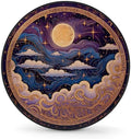 Spare Tire Cover for RV Trailer, Boho Ethnic Moon Waterproof Sun Leather Wheel by cfpolar